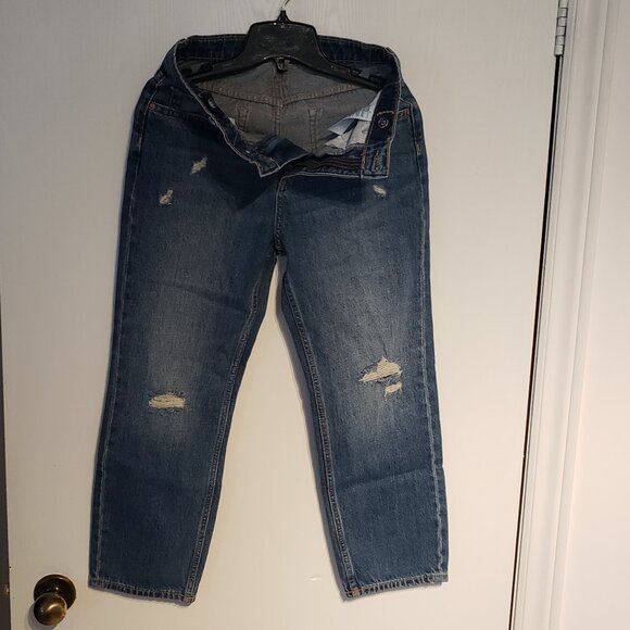 Women's OLD NAVY Jeans Size 12 High Rise Slouchy Straight - New - Picture 3 of 6